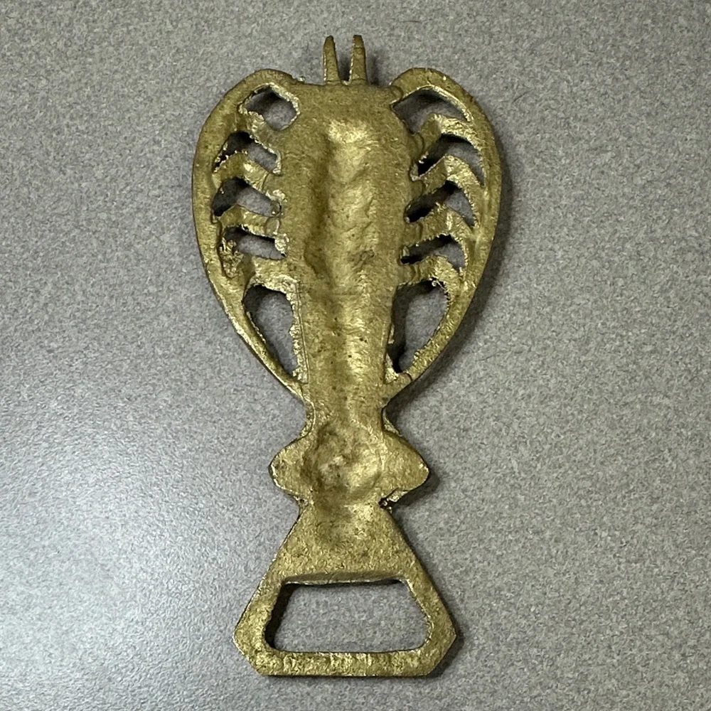Brass Crawdad Bottle Opener 5 1/4”x2 1/2”